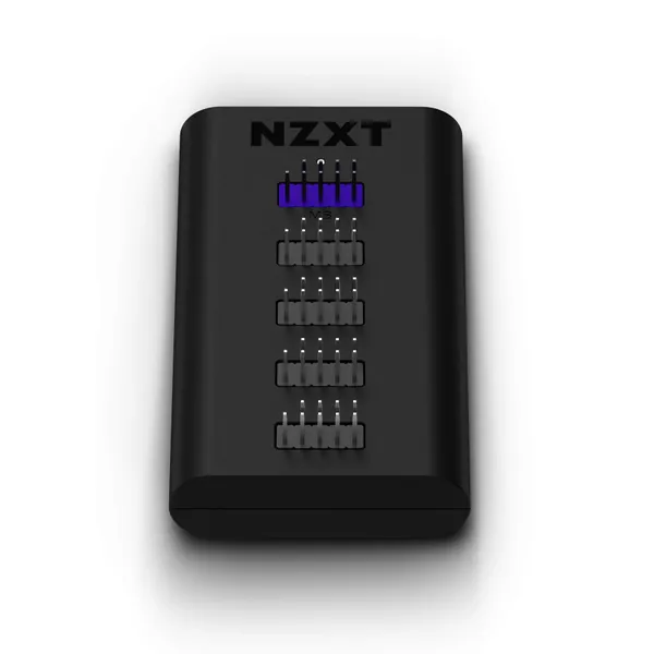 NZXT Internal USB Hub 3 - AC-IUSBH-M3-4 Internal USB 2.0 Ports - 3M Dual Lock Tapes - Magnetic Body - Plug and Play - 
