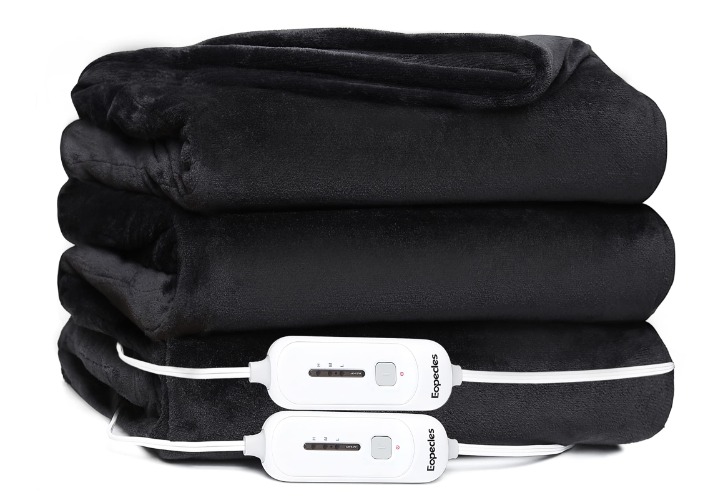 Eopecles Heated Blanket Electric Blanket Full Size, Reversible Flannel 72" x 84" for Full Bed, with 8 Hour Auto Off & 3 Heating Levels, Fast Heating Blanket-ETL Certification, Machine Washable,Grey - Full 72"84" Grey