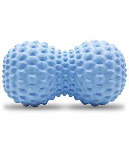 Peanut Massage Ball, Double Lacrosse Massage Roller Ball for Deep Tissue Muscle Massage, Physical Therapy, Myofascial Release, Trigger Points, Muscle Knots, and Yoga Therapy - Blue