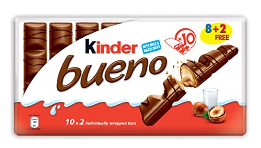 Kinder Bueno Milk And Hazelnuts 10x43g 430g - Chocolate - 10 Count (Pack of 1)