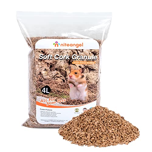 Niteangel Natural Coco/Cork Hamster Bedding Pet Litter for Dwarf Syrian Hamsters, Gerbils, mices, Degus or Other Small Animal (Oak granula 2-3mm) - Oak granula 2-3mm - Oak granula 2-3mm