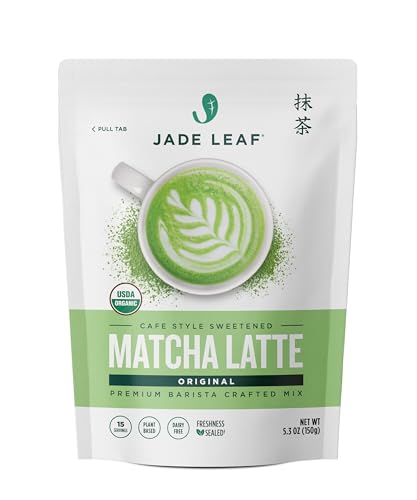 Jade Leaf Organic Matcha Latte Mix - Cafe Style Sweetened Blend - Sweet Matcha Green Tea Powder (150 Gram) - Original - 150 g (Pack of 1)
