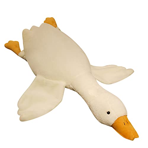 Goose Stuffed Animal Pillow Toy, Cute Giant White Goose Stuffed Animal Duck Plush Pillow,Super Soft Hugging Pillow,Swan Pillow White - 17.7in/45cm