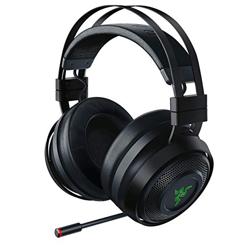 Razer Nari Ultimate Wireless 7.1 Surround Sound Gaming Headset: THX Audio & Haptic Feedback - Auto-Adjust Headband - Chroma RGB - Retractable Mic - For PC, PS4, PS5 - Black - Nari Ultimate - PS & PC