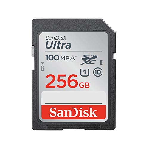 SanDisk 256GB Ultra SDXC UHS-I Memory Card - 100MB/s, C10, U1, Full HD, SD Card - SDSDUNR-256G-GN6IN - 256GB - Memory Card