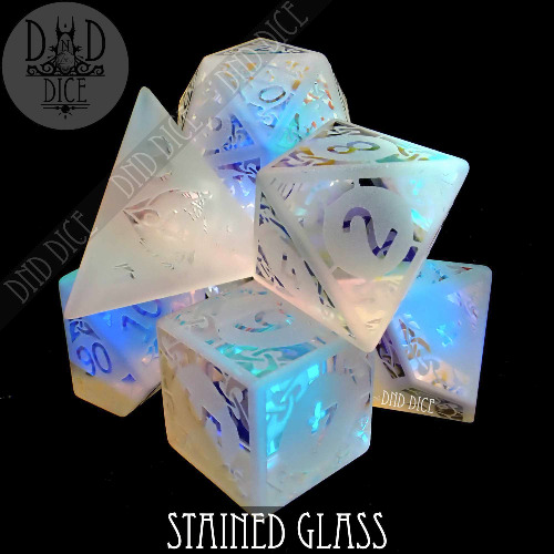 Stained Glass Frosted Dice Set (Gift Box)