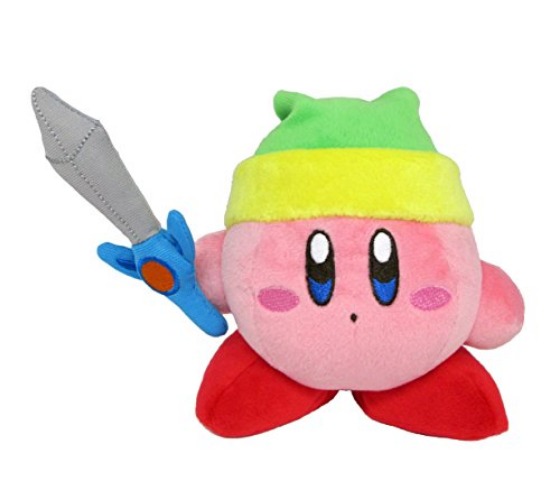 Little Buddy Kirby's Adventure All Star Collection Kirby Sword Stuffed Plush, 6", Multi-Colored, Model:1626