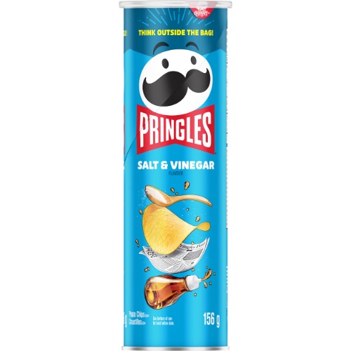 Pringles Salt and Vinegar Chips, 156 Grams - Salt & Vinegar 156 g (Pack of 1)