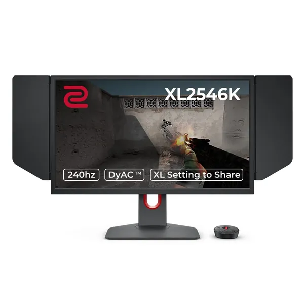 BenQ ZOWIE XL2546K 24.5 inch 240Hz Gaming Monitor | 1080P | DyAc+ | Smaller Base | Flexible height & tilt adjustment | XL Setting to Share | Customizable Quick Menu | S-Switch | Shield - 25" 240Hz, DyAc, XL Settings to Share Dark Grey