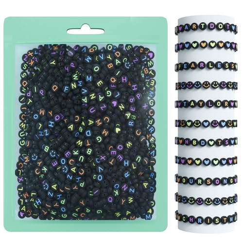ARTDOT Letter Beads for 𝐅𝐫𝐢𝐞𝐧𝐝𝐬𝐡𝐢𝐩 𝐁𝐫𝐚𝐜𝐞𝐥𝐞𝐭𝐬 Jewelry  Making kit, 800 Pieces 28 Styles Assorted Alphabet Preppy Beads for Teen  Girl Gifts