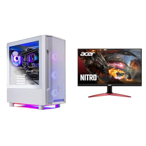 Skytech Gaming Archangel Gaming PC Desktop – Intel Core i7 12700F 2.1 GHz & Acer Nitro KG241Y Sbiip 23.8” Full HD (1920 x 1080) VA Gaming Monitor | AMD FreeSync Premium Technology - PC + 23.8”Monitor - 12700F | 4060 Ti 8G