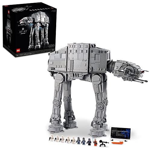 LEGO Star Wars at-at Walker 75313 Buildable Model - Collectible Set for Adults, Ultimate Build and Display Set, 9 Minifigures Including General Veers, Luke Skywalker, Snowtroopers and at-at Drivers - Multicolor