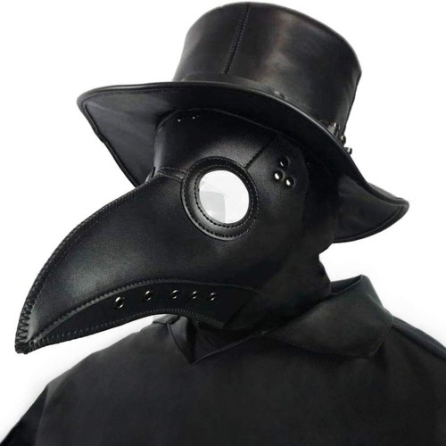 Creepy Party Plague Doctor Masker Zwart Lederen Lange Neus Vogelsnavel Steampunk Maskers Kostuum Rekwisieten voor Maskerade Halloween Party Carnaval Cosplay