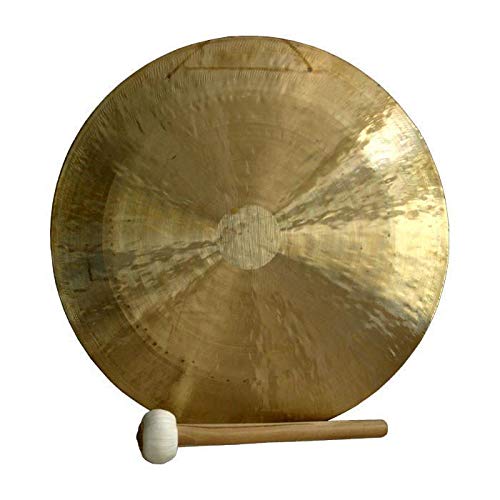 The Gong Shop 24” Wind Gong - Includes Padded Gong Mallet & Hanging String/Authentic Chinese Wind Gong/Beautiful Wash/Calming Sound/Hand Selected For Quality/Great for Sound Healing, Home, or Office - 24" Wind Gong