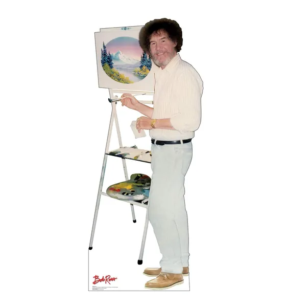 Advanced Graphics Bob Ross Life Size Cardboard Cutout Standup - PBS The Joy of Painting - Bob Ross One Size