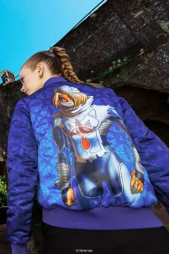 Zelda Reversible Bomber Jacket - BlackMilk 