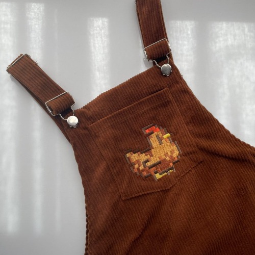 Stardew Brown Chicken Overalls Dress | M / Brown
