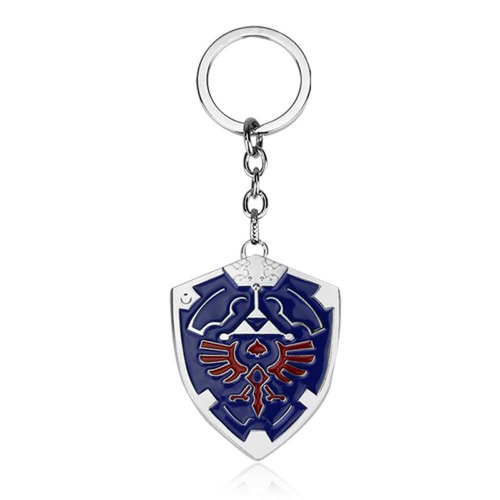 DeltaHalo | Link Shield Keychain Legend of Zelda Keyring |"Thin-Tin" Super Light Weight Metal Keychain