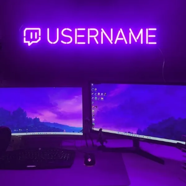 Custom Twitch Username Neon Sign Gamer Tag Led Neon Sign | Etsy Canada