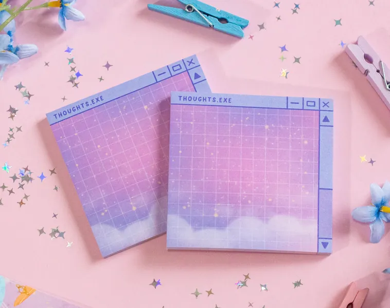 Dreamy Thoughts Cute Aesthetic Sticky Notes