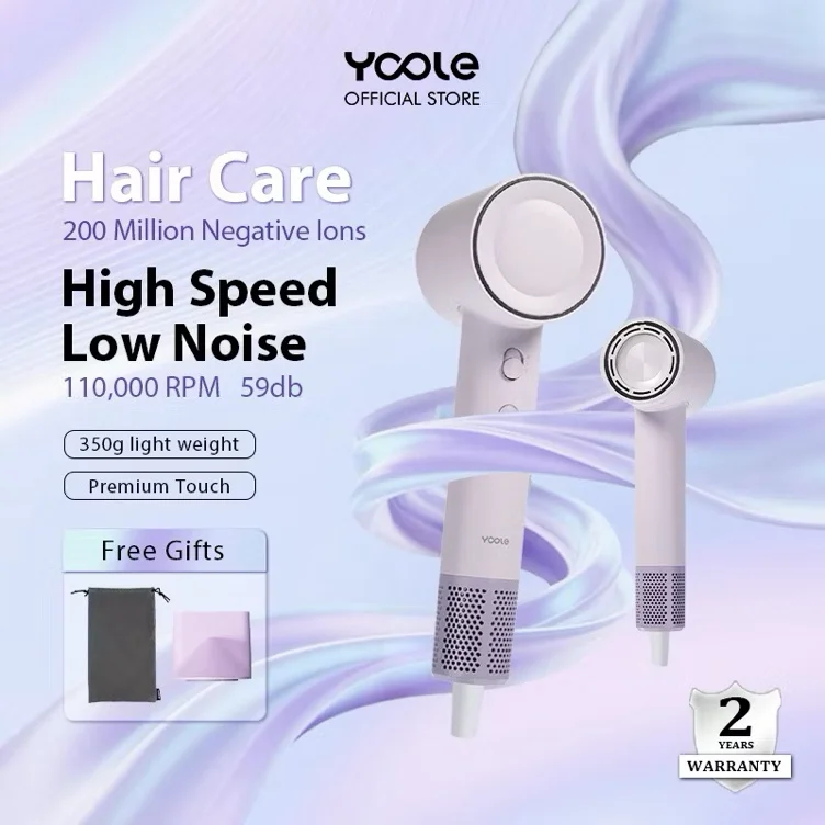 Yoole High-Speed Hair Dryer Negative Ions Quick Drying Blower