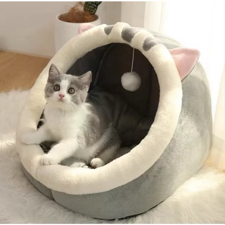 Cat Bed Washable Large Cat House Removable Warm Comfortable Pet Dog Bed Pet Sleeping Nest Kennel