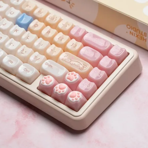 Womier Kittens Themed MOA+MAO Profile PC Keycap Set