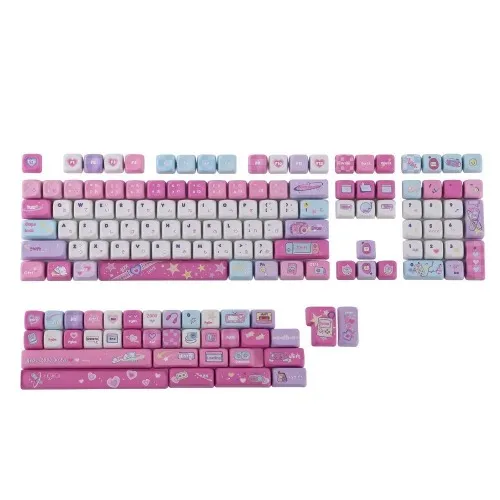 Kiiboom Millennium Girl Key Cap MO A high PBT Thermal Lift Mechanical keyboard 144 key set