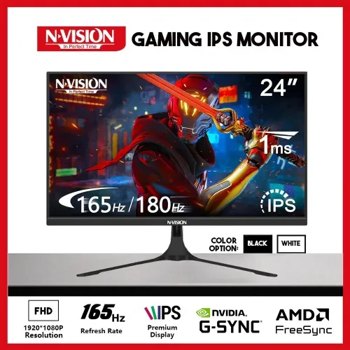 Nvision 24"/27" Gaming Monitor 200HZ IPS Panel Flat FHD Gaming Monitor For Desktop PC Monitor