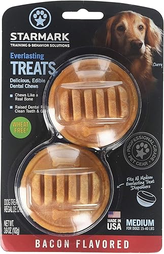 Starmark Everlasting Treats Dental Chews Medium Bacon 2ct. (6pk)