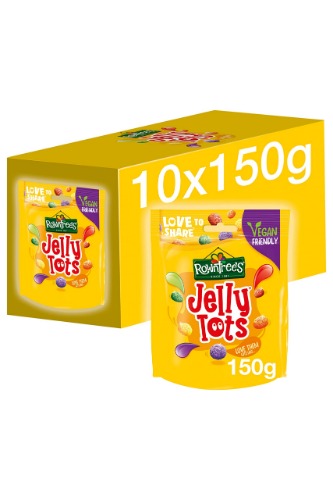 ROWNTREES - Jelly Tots Sharing Bags | 10 x 150g Bags of Sweets