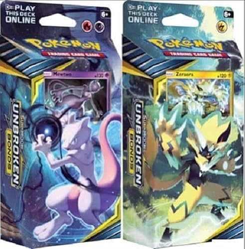 Pokemon Sun & Moon Unbroken Bonds Theme Decks Mewtwo & ZERAORA