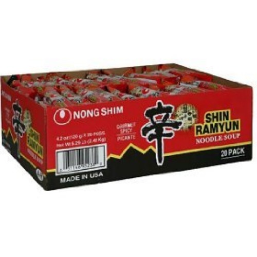 Nong Shim Shin Noodle Ramyun, Gourmet Spicy Picante, 4.2-ounce Packages (Pack of 40) - Spicy Picante