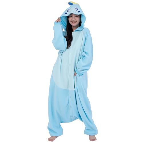 SAZAC Kigurumi - Pokemon - Sobble - Onesie Jumpsuit Halloween Costume - One Size - Blue