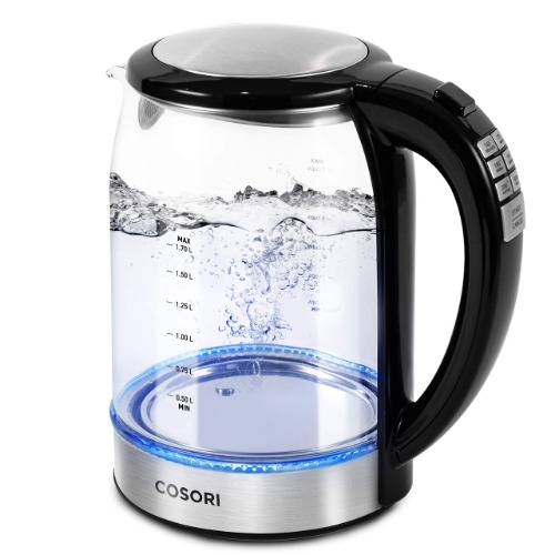 COSORI Electric Kettle Temperature Control with 6 Presets, Hot Water Boiler & Tea Heater, 100% Stainless Steel Filter, Inner Lid & Bottom, 60min Keep Warm&Boil-Dry Protection, BPA Free, 1.7L, Black - Temperature Control Kettle