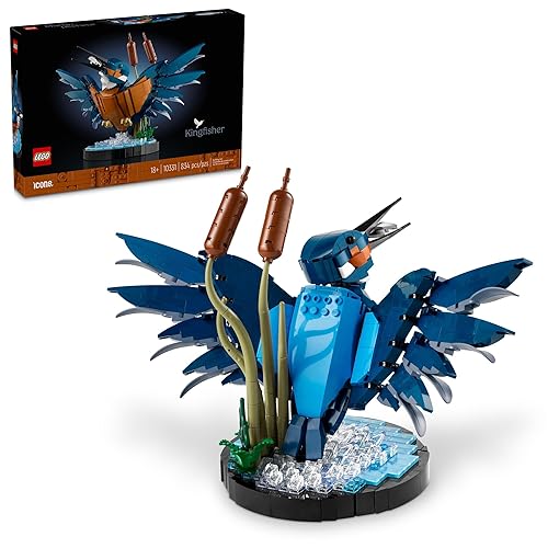 LEGO Icons Kingfisher Model Building Kit - Collectible, Detailed Building Blocks Sets for Adults, 18+ - Relaxing DIY Craft for Bird Lovers - Gift for Him and Her - 10331