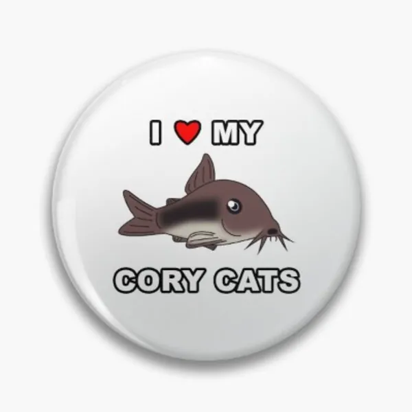 I Love My Bronze Cory Catfish Pin by KiskaAgina