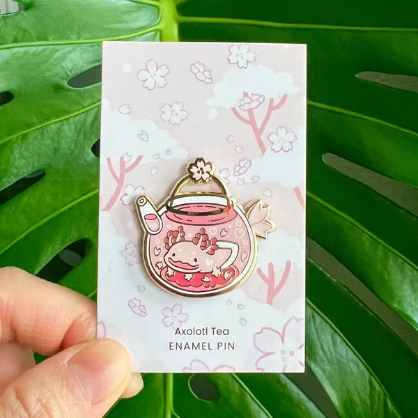 Enamel Pin - Axolotl Tea