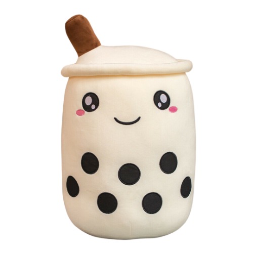 Bubble Boba Tea Squishy Plush 25cm | White