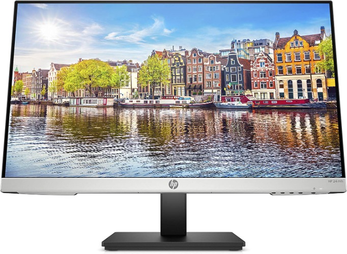 HP 24mh FHD Monitor - Computer Monitor with 23.8-Inch IPS Display (1080p) - Built-In Speakers and VESA Mounting - Height/Tilt Adjustment for Ergonomic Viewing - HDMI and DisplayPort - (1D0J9AA#ABA) - Monitor
