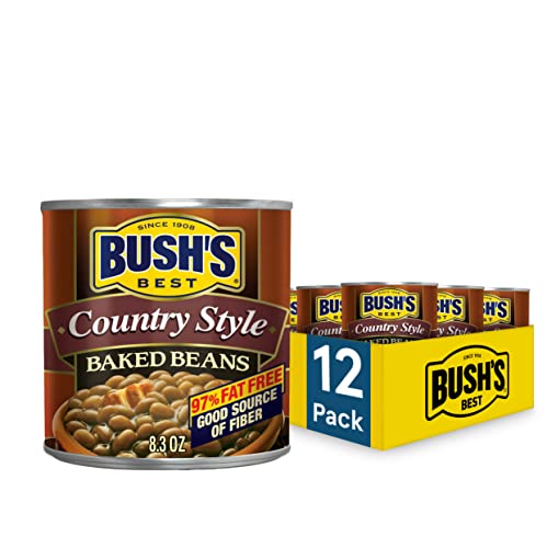 Bush's Best Baked Beans, Country Style with Bacon and Brown Sugar, 8.3 OZ (Pack of 12) - Country Style - 8.3 Ounce (Pack of 12)