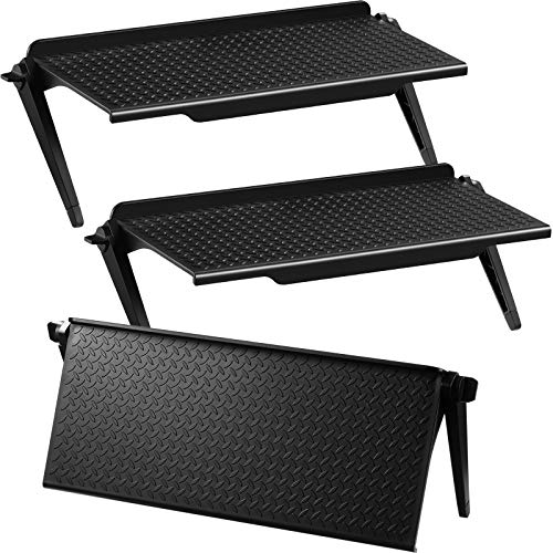 Jetec 3 Pieces Screen Top Shelf TV Top Storage Bracket 2-Leg Adjustable Monitor Top Shelf for Cellphone Stand, Media Boxes, Router, Game Console and Home Decor (11.81 x 4.72 Inches) - 11.81 x 4.72 Inches