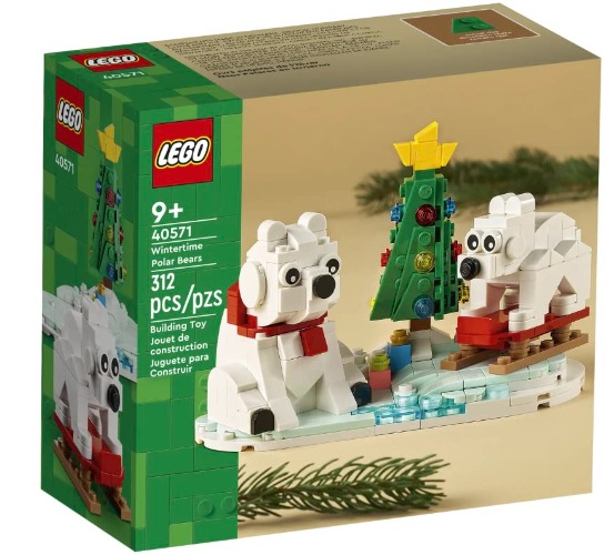 LIMITED EDITION LEGO Polar Bears with Christmas Tree Holiday 2022