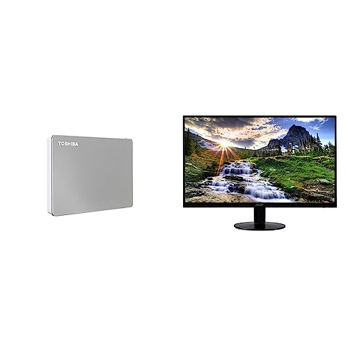 4TB Portable External Hard Drive & 21.5" Monitor