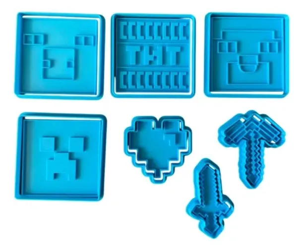 Cortantes de galletas De Minecraft 8cm X7 U