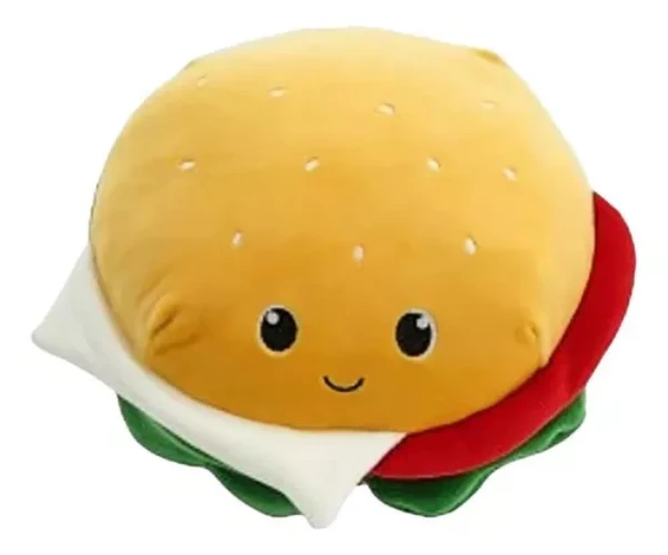 Peluche Almohadon Decorativo Comida Cute Kawai Coffee Hambur