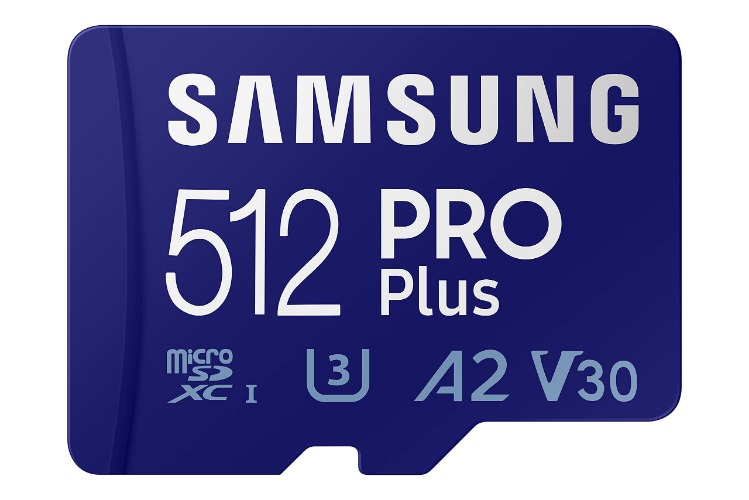 SAMSUNG PRO Plus + Adapter 512GB microSDXC Up to 160MB/s UHS-I, U3, A2, V30, Full HD & 4K UHD Memory Card for Android Smartphones, Tablets, Go Pro and DJI Drone (MB-MD512KA/AM) - 512GB PRO Plus