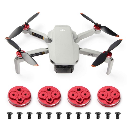 4PCS Mini 2 Motor Cover Cap Protector for DJI Mini 2/Mini SE Accessories Waterproof Dustproof Aluminium Motor Cap (mini 2 Red) - mini 2 Red