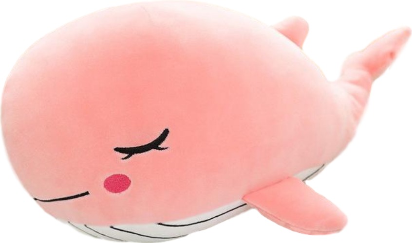 Just a Super Cute Whale (2 COLORS, 3 SIZES) - 20" / 50 cm / Pink