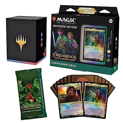 Magic The Gathering The Lord of The Rings: Tales of Middle-Earth Commander Deck 2 + Collector Booster Sample Pack - Commander - Food & Fellowship